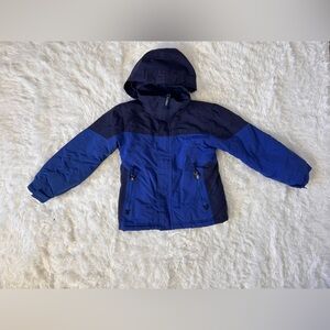 L.L. Bean Kids Blue and Navy Raincoat